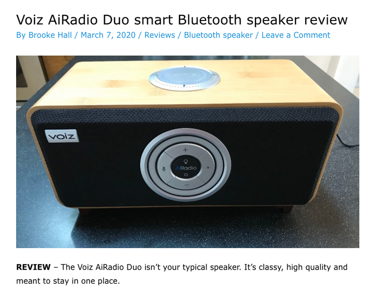 Voiz AiRadio Duo REVIEW - by The Gadgeteer