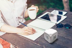 Time Cube DF-43 Timer, Time Management, Productivity, Time Blocking, Silent Alert, Timecube, White