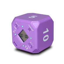 Load image into Gallery viewer, Time Cube DF-44 Timer, Time Management, Productivity, Time Blocking, Workout Timer, Exercise Timer, Fitness Timer, Silent Alert, Timecube, Purple