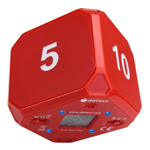 Datexx Time Cube DF-48 Red cube Pomodoro Timer with LED Silent Alarm