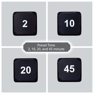 Time Cube DF-49 Business Timer, Time Management, Productivity, Time Blocking, Workout Timer, Exercise Timer, Fitness Timer, Silent Alert, two minutes rule, Timecube, Black
