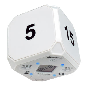Time Cube DF-43 Timer, Time Management, Productivity, Time Blocking, Silent Alert, Timecube, White