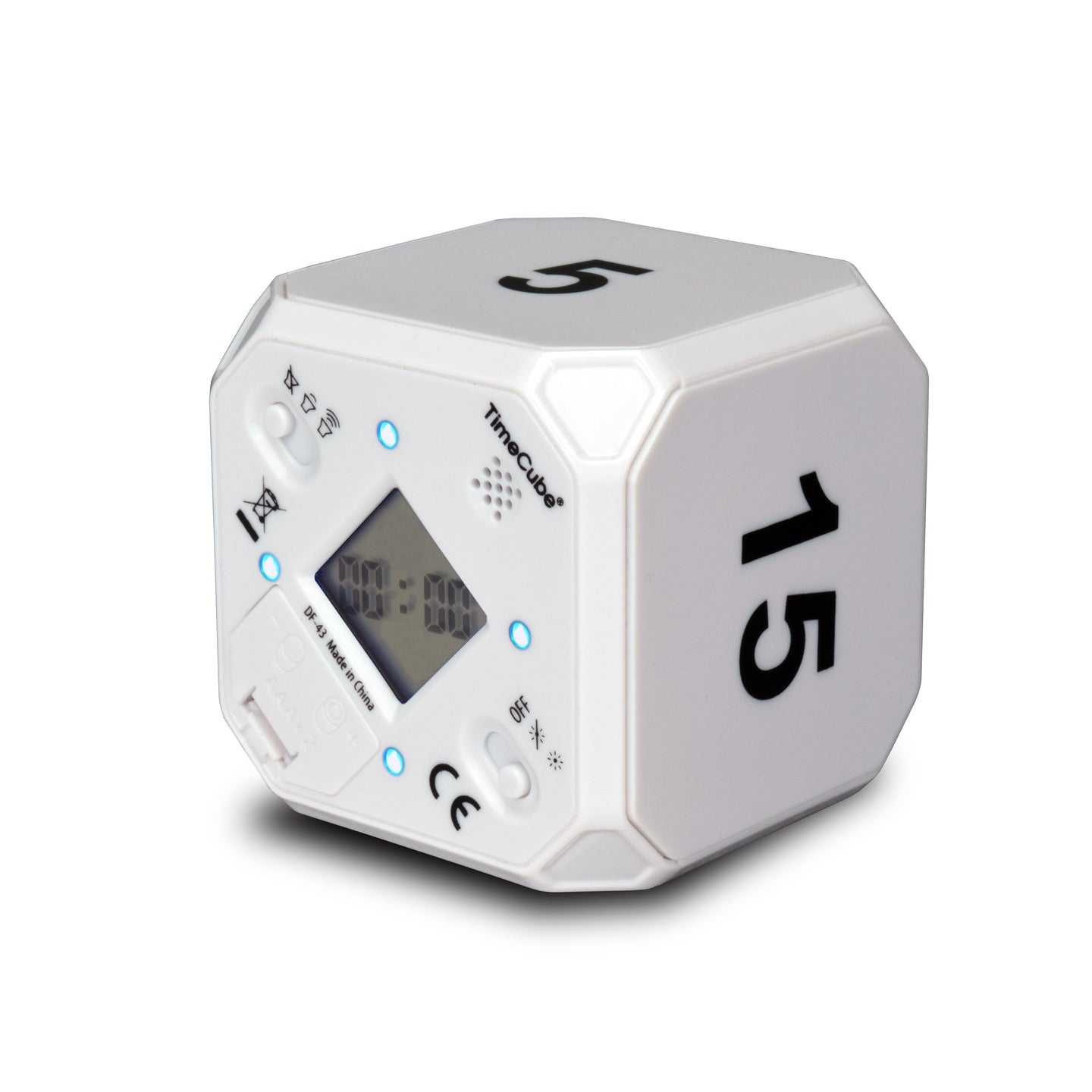 Time Cube DF-43 Timer, Time Management, Productivity, Time Blocking, Silent Alert, Timecube, White