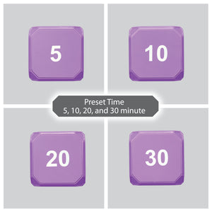 Time Cube DF-44 Timer, Time Management, Productivity, Time Blocking, Workout Timer, Exercise Timer, Fitness Timer, Silent Alert, Timecube, Purple