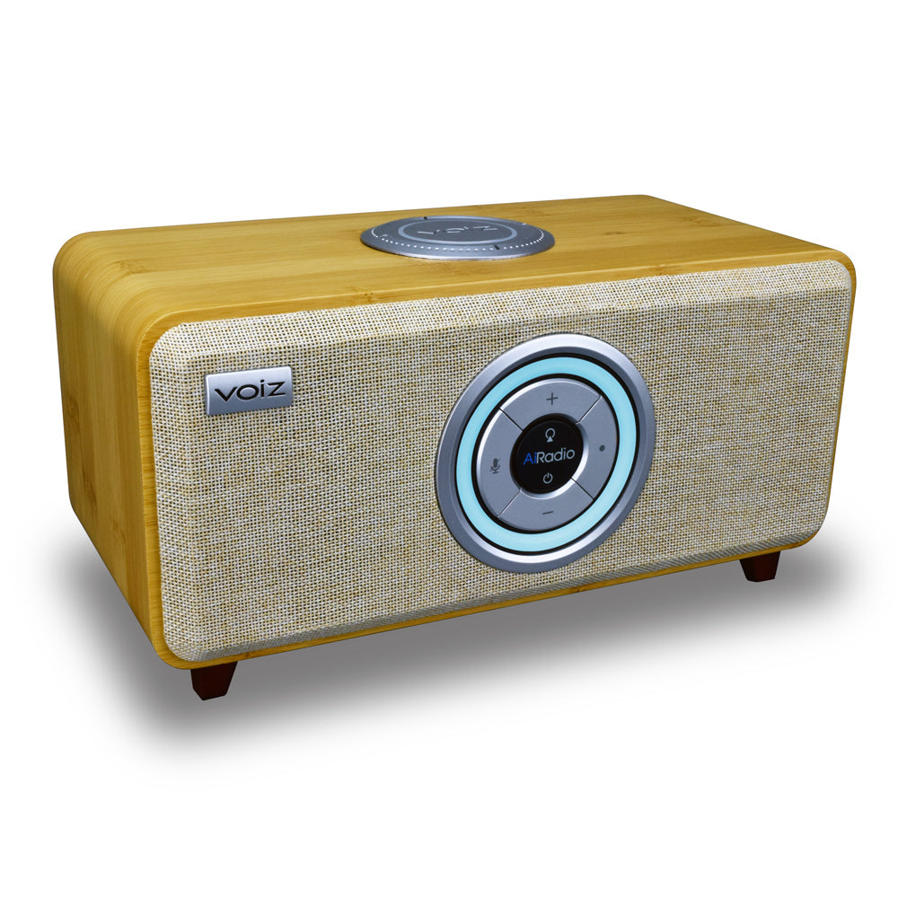 AiRadio Hand-Crafted Bamboo Smart Speaker