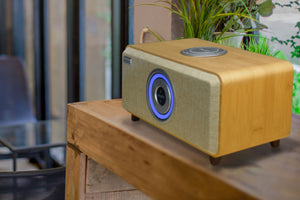 AiRadio Hand-Crafted Bamboo Smart Speaker